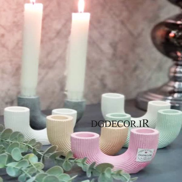 جاشمعی دو شعله شیاردار مینیمال سنگی3